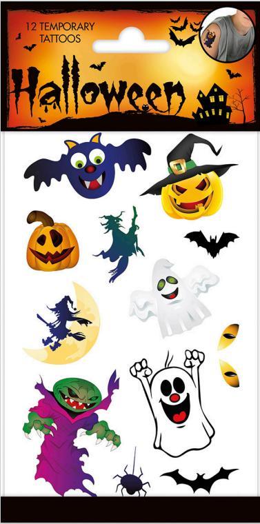 Halloween Tattoos Spook, Hobby & Loisirs créatifs, Articles de fête, Envoi