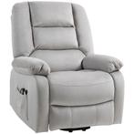 Massagestoel - Sta-op functie - Massagefunctie - Lichtgrijs, Huis en Inrichting, Fauteuils, Ophalen of Verzenden, Nieuw, Stof