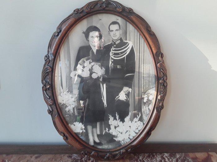 Fotolijst (2) - Hout - 2 antieke,florale lijsten, Antiek en Kunst, Curiosa en Brocante