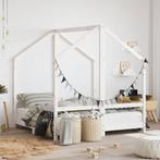vidaXL Kinderbedframe 2x(70x140 cm massief grenenhout wit, Verzenden, Nieuw