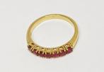 Ring - 18 karaat Geel goud Robijn, Handtassen en Accessoires, Ringen, Nieuw