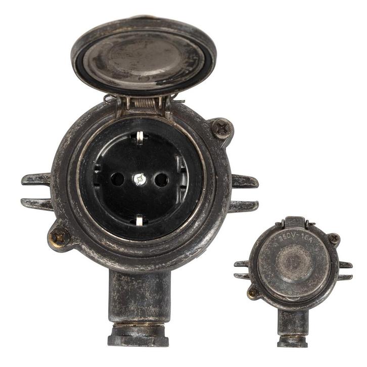 Jaren 30 Schakelmateriaal Jaren 30 Vintage Stopcontact I Tin, Tuin en Terras, Buitenverlichting, Verzenden
