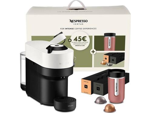 Krups Nespresso Vertuo Pop + 20 capsules + Travel Mug –, Huis en Inrichting, Woonaccessoires | Overige, Zo goed als nieuw, Verzenden