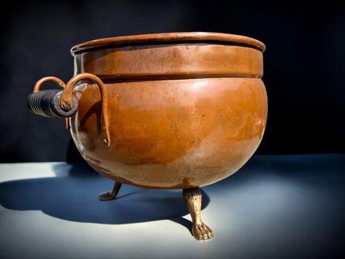 Jardinière - Grand jardinière de Ø31 cm avec des pieds de, Antiek en Kunst, Curiosa en Brocante
