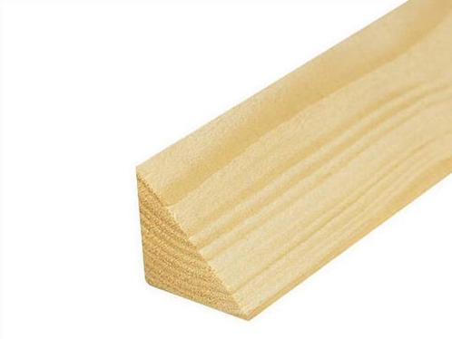 NE-vuren houten mastiekhoek ±75x75mm fijnbezaagd, Bricolage & Construction, Bois & Planches, Enlèvement ou Envoi