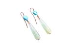Oorbellen - 9 kt. Roségoud - 70.00ct. tw. Quartz - Turquoise, Nieuw