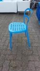 Metalen terras stoelen binnen/buiten blauw