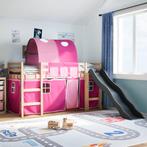 vidaXL Lit mezzanine enfants avec tunnel rose 90x190cm, Verzenden, Neuf