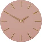 2dekans | Mica Decorations Brixen Wandklok - Ø36 cm - Roze, Huis en Inrichting, Woonaccessoires | Klokken, Ophalen of Verzenden