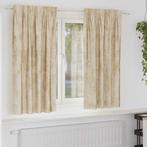 vidaXL Gordijn met gordijnen 2 pcs Crème 175 x 140 cm, Huis en Inrichting, Stoffering | Gordijnen en Lamellen, Verzenden, Nieuw