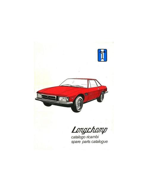 1972 DE TOMASO LONGCHAMP ONDERDELENBOEK ITALIAANS & ENGELS, Autos : Divers, Modes d'emploi & Notices d'utilisation, Enlèvement ou Envoi