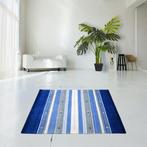 Gestreepte blauwe Gabbeh - Vloerkleed - 180 cm - 120 cm -, Huis en Inrichting, Stoffering | Tapijten en Vloerkleden, Nieuw