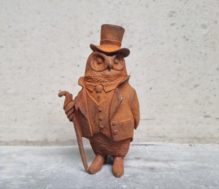 Beeldje - Owl in costume - IJzer, Antiek en Kunst, Curiosa en Brocante