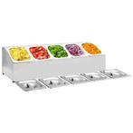 vidaXL Gastronormbakkenhouder met 5 GN 1/6 bakken roestvrij, Huis en Inrichting, Verzenden, Nieuw