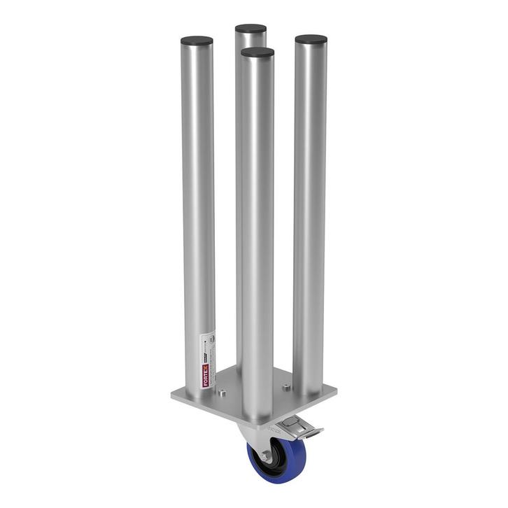 FORTEX STAGE750 Quattro poot met zwenkwiel/rem podiumhoogte, Musique & Instruments, Lumières & Lasers, Envoi