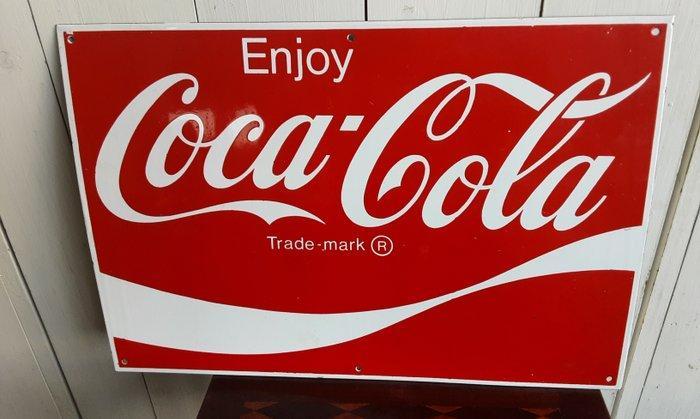 Coca-Cola - Reclamebord - Emaille, Antiek en Kunst, Antiek | Wandborden en Tegels