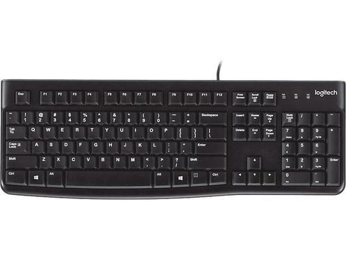 Logitech -  Toetsenbord K120 Azerty Zwart, Computers en Software, Toetsenborden, Bedraad, Azerty, Nieuw, Verzenden