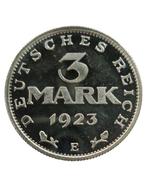 Allemagne, République de Weimar 3 Mark 1923 E Proof, Postzegels en Munten