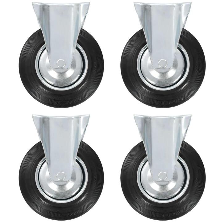 vidaXL Vaste wielen 4 st 200 mm, Doe-het-zelf en Bouw, Overige Doe-Het-Zelf en Bouw, Nieuw, Verzenden