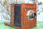 Houten reiscamera met klemkoppeling 21X16cm met objectief, Audio, Tv en Foto, Nieuw