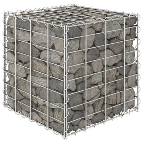 vidaXL Lit surélevé cube à gabion Fil dacier 40x40x40, Jardin & Terrasse, Pots de fleurs, Neuf, Envoi