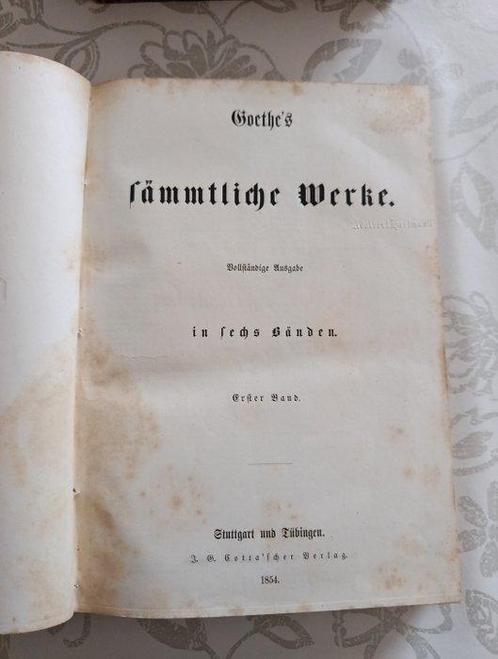 Johann Wolfgang von Goethe - Goethes Sämtliche Werke -, Antiek en Kunst, Antiek | Boeken en Manuscripten