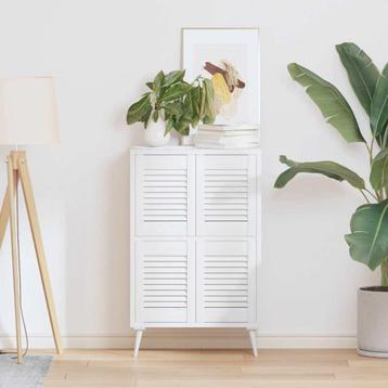vidaXL Kastdeuren louvredesign 4 st 39,5x29,5 cm wit, Doe-het-zelf en Bouw, Verzenden, Nieuw