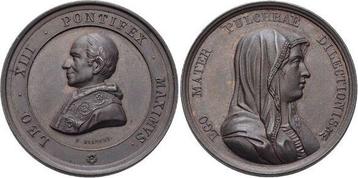 Bronze-medaille 1888 Italien-vatikan Leo Xiii 1878-1903, Verzenden