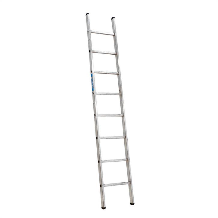 Gebruikte Enkel rechte ladder 8 treden, Doe-het-zelf en Bouw, Ladders en Trappen, Gebruikt, Ophalen of Verzenden