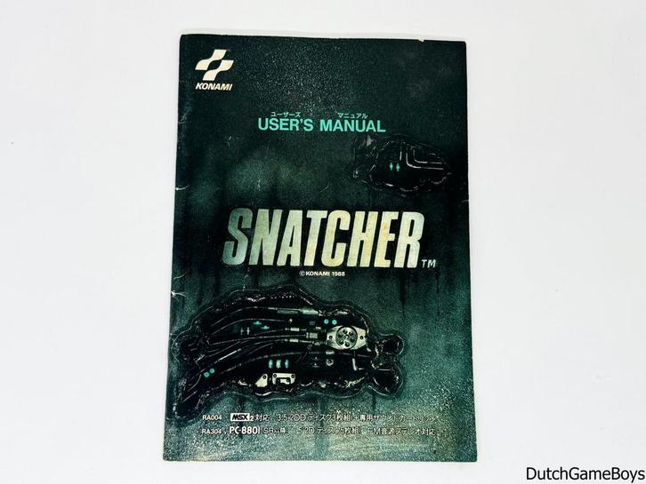 MSX - Snatcher - Manual, Games en Spelcomputers, Games | Overige, Gebruikt, Verzenden
