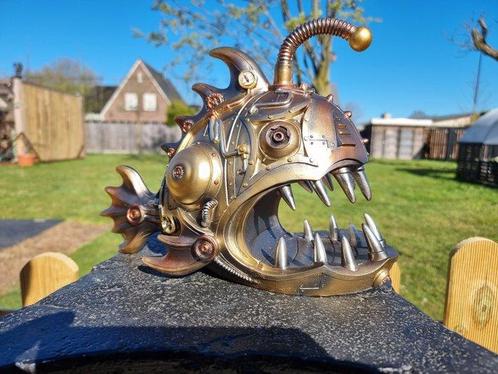 Beeld, Steampunk Lantern Fish - 22 cm - Hars, Antiek en Kunst, Kunst | Designobjecten