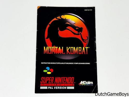 Super Nintendo / SNes - Mortal Kombat - FAH - Manual, Games en Spelcomputers, Games | Nintendo NES, Gebruikt, Verzenden