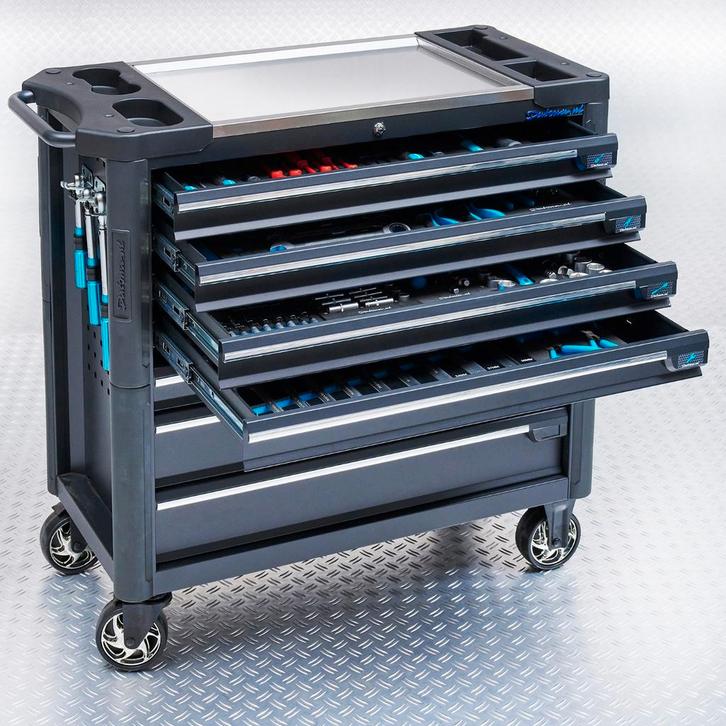Datona Gereedschapswagen tech-line 100 cm + 154-delige, Doe-het-zelf en Bouw, Gereedschapskisten, Ophalen of Verzenden