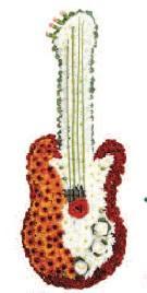 Elektrische gitaar steekschuimvorm oase voor verse bloemen, Huis en Inrichting, Woonaccessoires | Kunstplanten en Kunstbloemen