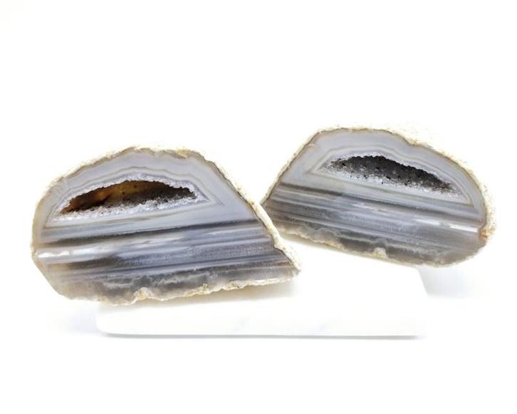 Agaat Geode met Druzy, Handtassen en Accessoires, Edelstenen, Ophalen of Verzenden