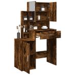 vidaXL Kaptafel met kastje 80x35x132 cm gerookt eikenkleurig, Huis en Inrichting, Verzenden, Nieuw