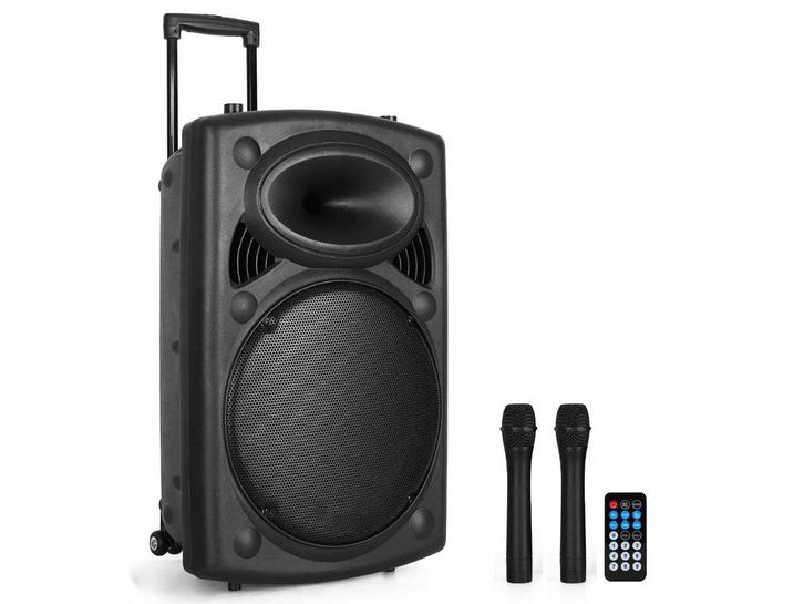 Qtx QR12PABT Mobiele Bluetooth Luidspreker USB/SD/VHF FM, Audio, Tv en Foto, Luidsprekerboxen