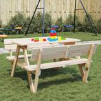 vidaXL Picknicktafel voor 4 kinderen met parasolgat massief, Tuin en Terras, Tuintafels, Verzenden, Nieuw