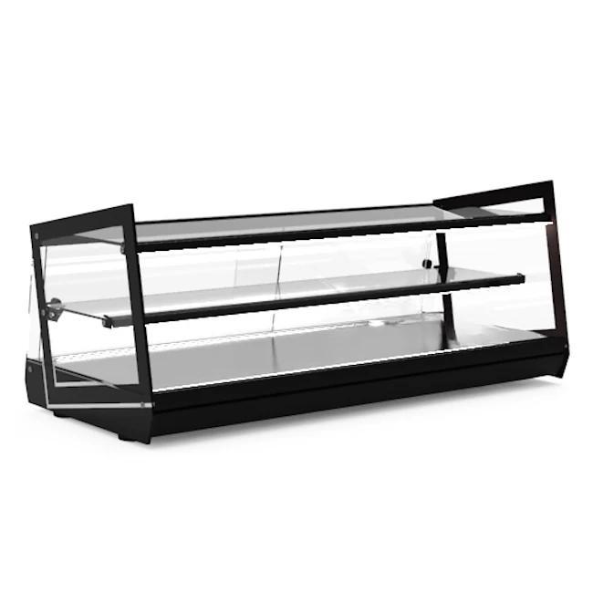 Neutrale Vitrine | KUBE | Zwart | 2 Niveaus |, Zakelijke goederen, Horeca | Keukenapparatuur, Nieuw in verpakking, Verzenden