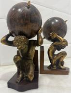 Boekensteunen (2) - Papier-maché, Hout, Antiquités & Art