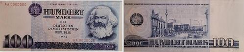 Duitsland 100 Mark Ddr 1975 0 Serie Nr Aa0000000, druckfr..., Postzegels en Munten, Bankbiljetten | Europa | Niet-Eurobiljetten