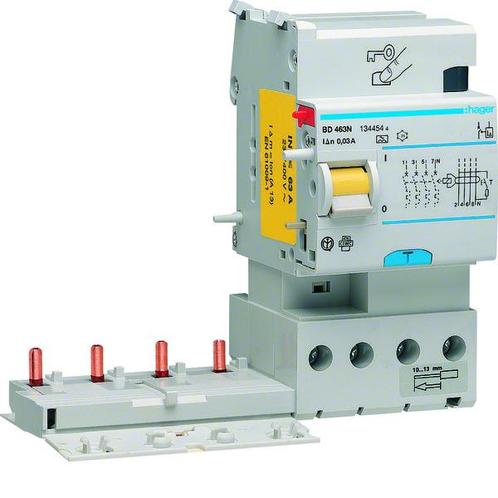 Hager BD Ground fault Block - BD463N, Doe-het-zelf en Bouw, Elektriciteit en Kabels, Verzenden
