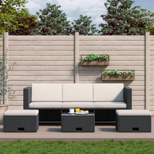 vidaXL Salon de jardin 4 pcs avec coussins RÃ©sine, Tuin en Terras, Tuinsets en Loungesets, Verzenden