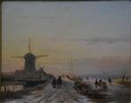 Nicolaas Roosenboom (1805-1880) - IJsgezicht, Antiquités & Art