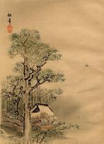Paysage avec cabane et ermite - Papier - Shonen Suzuki (1849