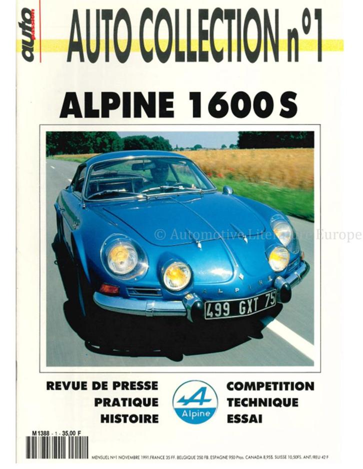 1991 AUTO COLLECTION MAGZINE 01 FRANS, Boeken, Auto's | Folders en Tijdschriften, Ophalen of Verzenden