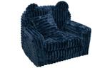 Kinderfauteuil - slaapbankje - corduroy - 51x40x41cm - blauw, Ophalen of Verzenden, Nieuw