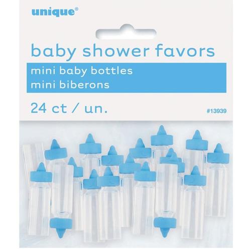 Uitdeelcadeautjes Kleine Baby Flesjes Blauw 24st, Hobby en Vrije tijd, Feestartikelen, Nieuw, Verzenden