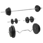 vidaXL Halterset met gewichten 90 kg, Sport en Fitness, Verzenden, Nieuw