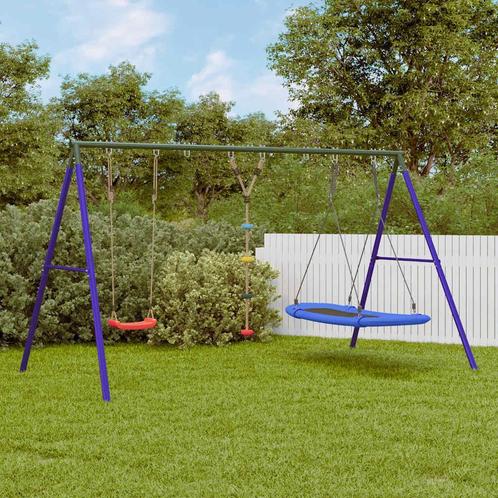 vidaXL Schommelset met schommel, klimtouw met schijven en, Kinderen en Baby's, Speelgoed | Buiten | Speeltoestellen, Nieuw, Verzenden